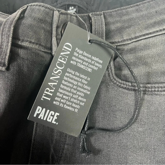 New PAIGE Hoxton High Rise Ultra Skinny Jeans Smoke Grey NWT Denim - Picture 7 of 13